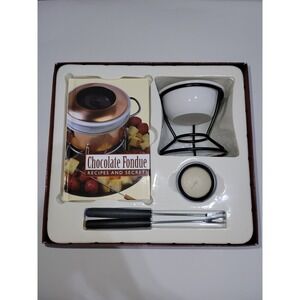 Fondue Set In The Box With Book-Never Used